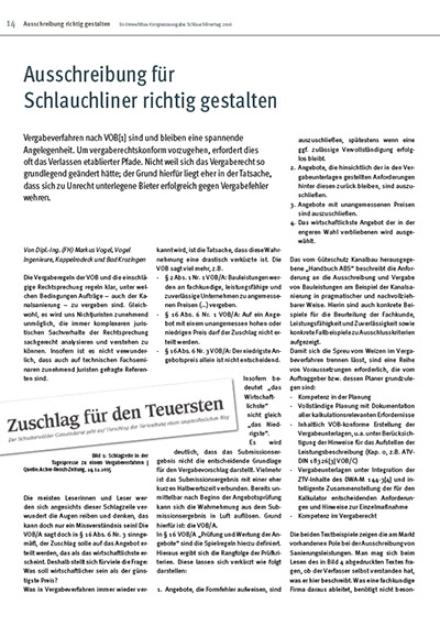 Ausschreibung Schlauchlining richtig gestalten