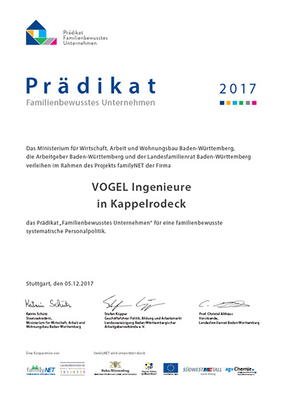 Prädikat Familienbewusst